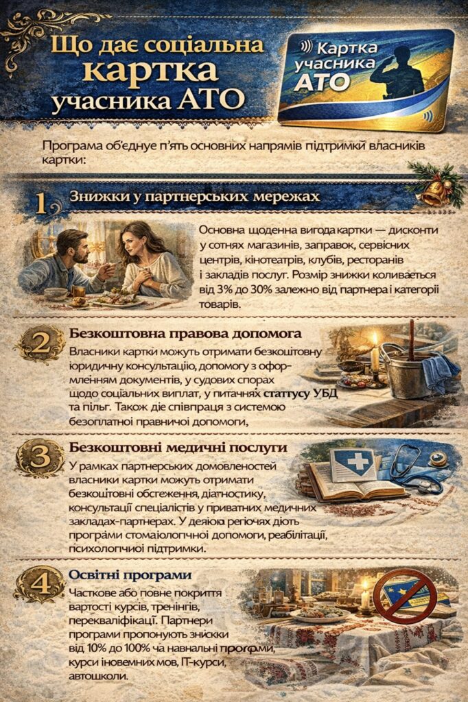 Що дає соціальна картка учасника АТО
