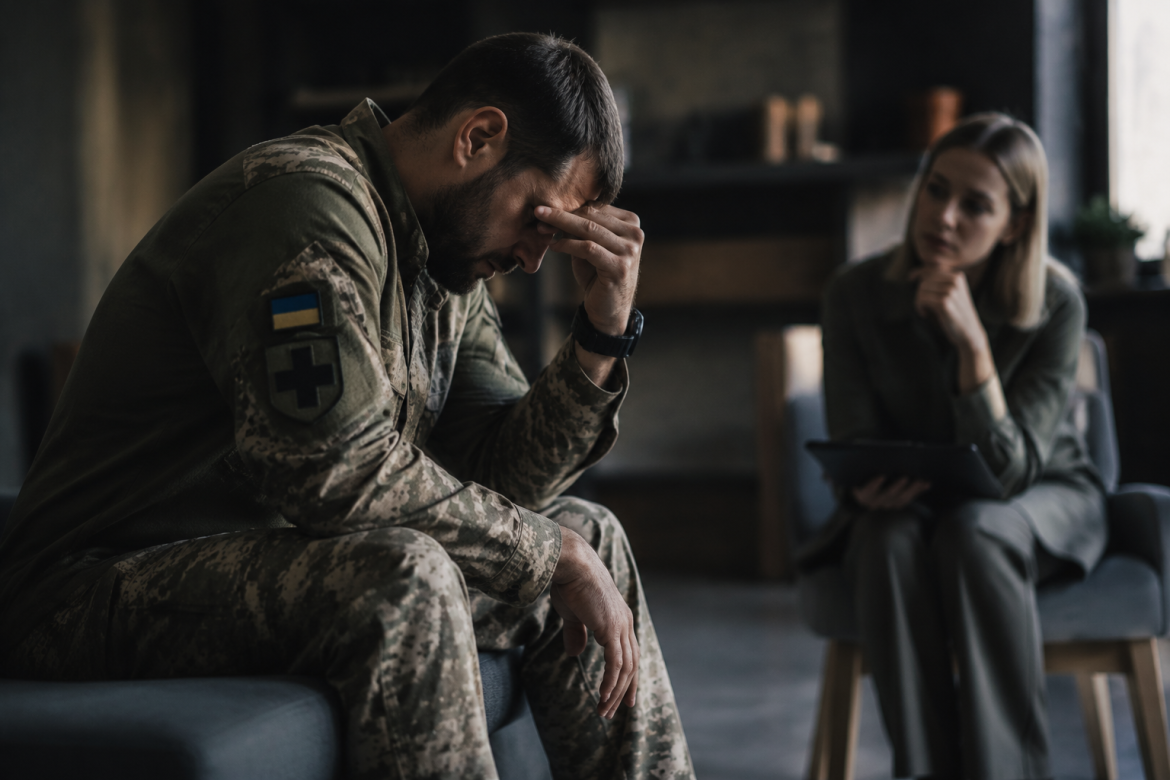 ПТСР у ветеранів: ранні симптоми, діагностика, лікування та безоплатна психологічна допомога в Сумах у 2026 році. Адреси, контакти й практичні поради ветеранам та їхнім родинам. Підтримка без стигми.