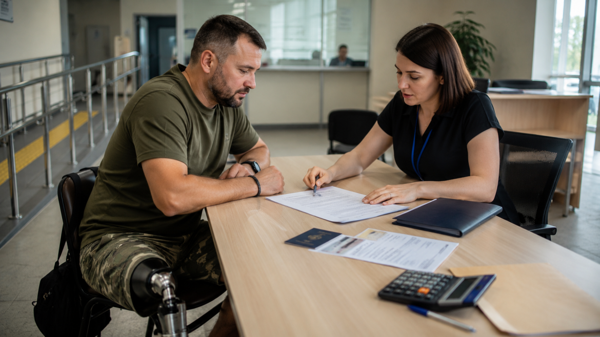Одноразова допомога ветеранам з інвалідністю у 2026 році: суми за групами, документи, подання через ЦНАП і Мінветеранів, строки розгляду та адреси допомоги у Сумах. Практичний порядок оформлення ОГД.
