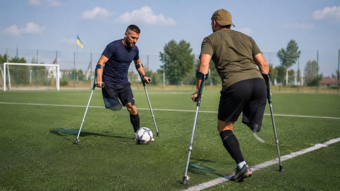 Ампфутбол для ветеранів у 2026: кому підходить футбол на милицях, як почати після ампутації, де шукати команду й підтримку в Сумах та Україні. Практичний гід для ветеранів. Сумщини.